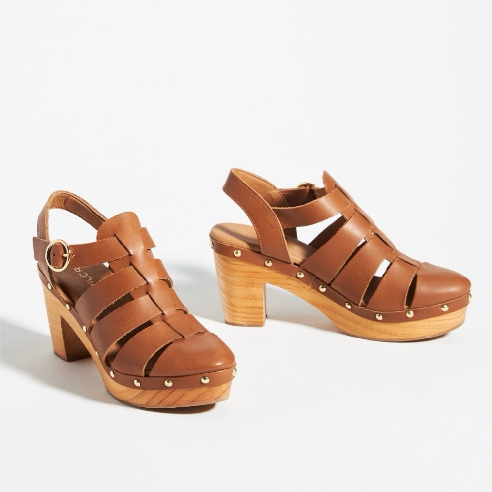 By Anthropologie Fisherman Clog Heels6-6&1/2